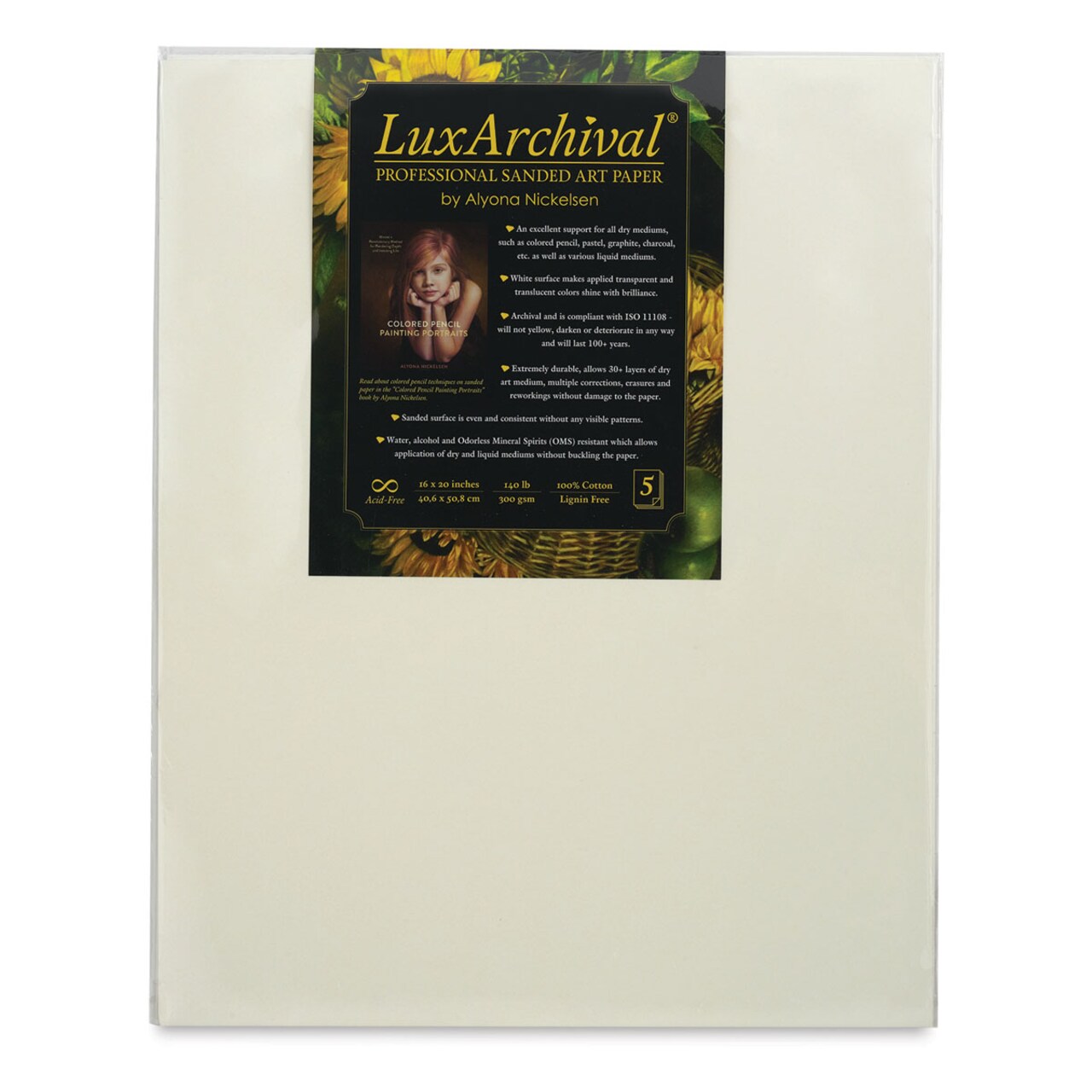 Brush and Pencil LuxArchival Professional Sanded Art Paper - 16" x 20", 400 Grit, Pkg of 5